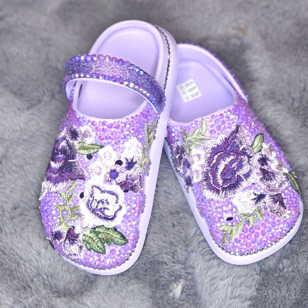 Purple clog size 8